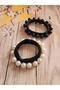 2 Pack Hair Clip Pearl Rubber Buckle - 2