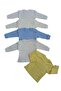 Long Sleeve Shoulder Snaps Crew Neck Baby Top (Pack of 5) - 5