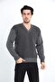 Baba Steel Knitting Acrylic Yarn V-Neck Winter Thick Men's Sweater