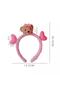 Fashion Fluffy Plush Toy Teddy Bear Crown Women's Children's Crown White with Bear Heart - 4