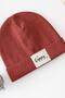 Ribbed Tile Beret with Happy Label - 3