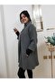 Anthracite Women's Wool Poncho Coat - 3