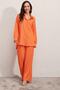 Women's Orange Oversize Bottom-Top Double Knitted Suit Hzl23w-bd158581 - 4