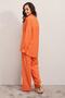 Women's Orange Oversize Bottom-Top Double Knitted Suit Hzl23w-bd158581 - 5