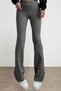 Women's Smoked Spanish Leg Ribbed High Waist Leggings