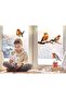 Cute Colorful Birds Sparrows Watercolor Glass, Pecere, Wall Sticker - 3