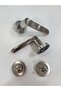 Sofuoğlu Barbaros Round Stainless Rosette Nickel Satin (BATHROOM-WC) Door Handle Aluminum / Steel - 2