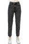 Fast Power Lycra Grinded Anthracite Mom Jean Smoked Boyfriend - 2