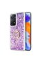 حافظة هاتف Xiaomi Redmi Note 11 Pro 5G بحامل سائل لامع باللون الأرجواني