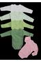 Long Sleeve, Self Gloved, Snap Fastened, Double Breasted Badi (Pack of 5) White-watergreen-teal-mold-pink