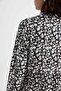 Shirt Collar Printed Mini Long Sleeve Dress - 4
