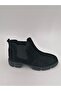 B19 Black Suede Genuine Leather Elastic Boots