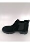 B19 Black Suede Genuine Leather Elastic Boots - 2
