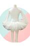 White Long Sleeve Ballet Swimsuit & Tutu Skirt - 3