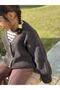 Anthracite Unisex Buttoned Knitwear Cardigan - 5