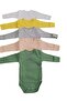 Long Sleeve Self-Glove Snap Fastened Double Breasted Badi (Pack of 5) White-yellow-gray-salmon-mold - 4