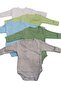 Long Sleeve Self-Glove Snap Fastened Double Breasted Badi (Pack of 5) White-turquoise-teal-gray-mold - 4