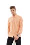 Vessmen Orange Slimfit Cotton Oxford Lycra Collar Buttoned Long Sleeve Men's Shirt