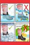Yellow Umbrella Printed Waterproof Women's Rain Boots - 4