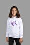 Girl / Boy Hooded Sweatshirt Black Pink Digital Printed Two Threads with Ribbon Inside
