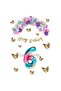 6 Year Old Birthday Set Butterfly Rainbow Unicorn Concept Macaron Balloon Chain