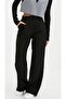 High Waist Lycra Black Jeans Stretchy Wide Leg Jeans - 2