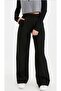 High Waist Lycra Black Jeans Stretchy Wide Leg Jeans - 3