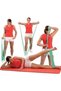 Pilates Band Gymnastics Pilates Rubber 120X15 cm Exercise Aerobic Band Set of 3 - 3