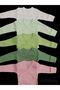 Long Sleeve, Self Gloved, Snap Fastened, Double Breasted Badi (Pack of 5) White-watergreen-teal-mold-pink - 3