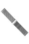Metallic Grey Silver Mesh Steel Watch Band Metal Mesh Strap 22mm - 2