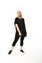 Plus Size Knitted Viscose Black Salas T-shirt