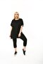 Plus Size Knitted Viscose Black Salas T-shirt - 2