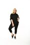 Plus Size Knitted Viscose Black Salas T-shirt - 6