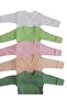 Long Sleeve Self-Glove Snap Fastened Double Breasted Badi (Pack of 5) White-çagla-pink-salmon-mould - 4