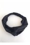 Black Satin Knot Hair Band - 2