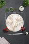 Glass Cutting Board - Glass Cutting Board |   White Flower - Gold |   Diameter32Cm - 3