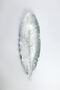 Silver Plated Feather Decorative Glass Serving Plate 25x9 Cm