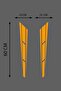 Hood Sticker 2 Pieces 10*60 Cm Double Strip Hood Covering Foil Accessory Modified Adhesive Sticker - 2