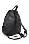Washed Leather Black Backpack - 4