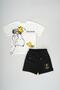 Boy's Snoopy Printed Cotton Shorts Suit