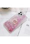Fashion Luxury Metal with Gold Ring with Stand Movable 3D Water Liquid Phone Case Cover Cover for iPhone 14