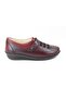 004 Women's Burgundy Orthopedic Genuine Leather Shoes - 5