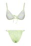 Green Triangle Snake Pattern Tied High Leg Brazilian Bikini Set Tbess22Bt0046 - 8