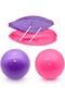 2Pcs 25cm Pilates Ball Compact Sports Balance Ball, Soft Ball For Yoga, Fitness And Core Exercise