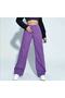 Purple High Waist Palazzo Boyfriend Wide Leg Trousers