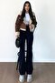 Nasus Black High Waist Lycra Palazzo Loose Jeans (SUPER HIGH) - 2