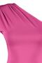 Fuchsia Asymmetrical Collar Flexible Knitted Body with Snaps from the Bottom TWOSS22BD00014 - 7