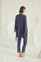 Navy Blue Lace Maternity Pajamas Set with Dressing Gown 18211 - 3