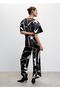 Patterned Satin Jumpsuit - 4