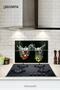 Glass Stove Back Protector| Water And Vegetables| 40cm X 60cm